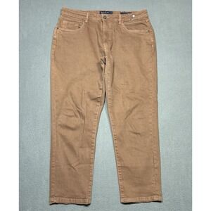 Mast & Harbour Boyfriend Fit Jeans Womens 34x26 Tan Brown Stretch Denim Pants